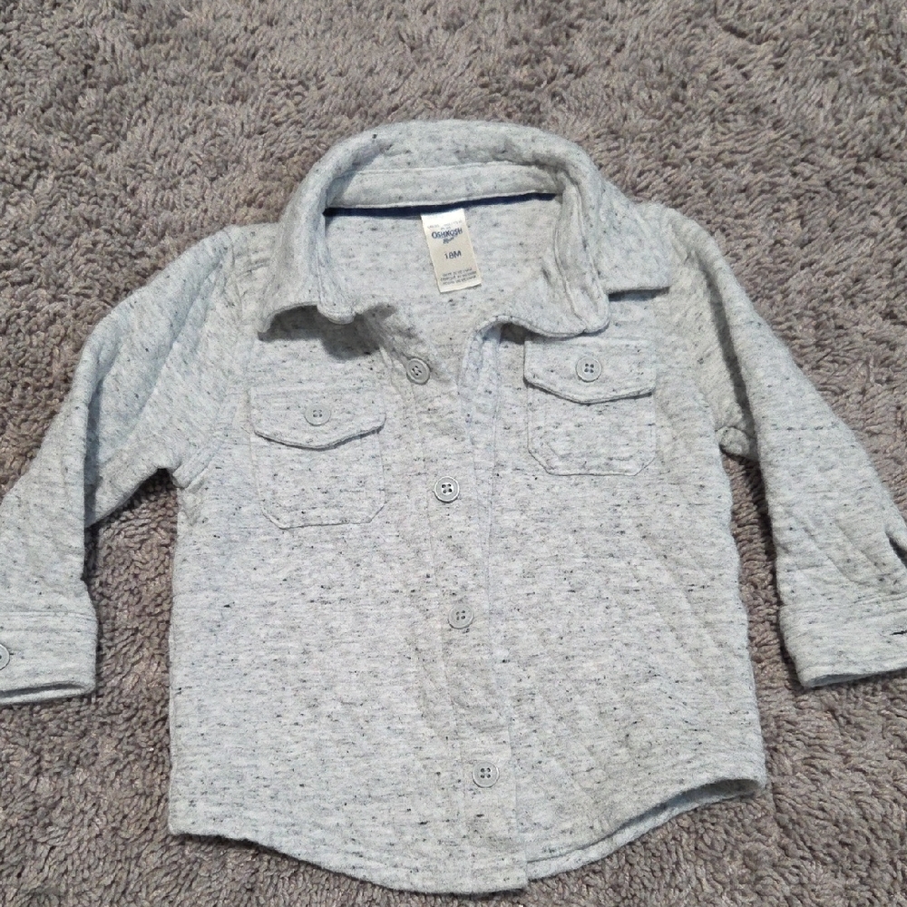 OshKosh B'gosh Heather Gray Button-Down Shirt